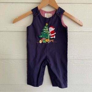 Sir John By Rosalina Christmas Santa Navy Romper Size 6M
